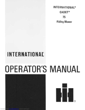 International Harvester Company 75 Operator's Manual