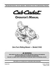 Cub Cadet Time Saver i1042 Operator's Manual