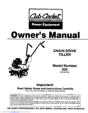 Cub Cadet 215-035-100 Owner's Manual