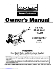 Cub Cadet 21A-448-100 Owner's Manual