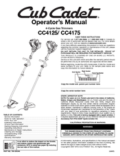Cub Cadet CC4125 Operator's Manual