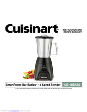 Cuisinart SmartPower Bar Basics CB-18BKSS Instruction And Recipe Booklet