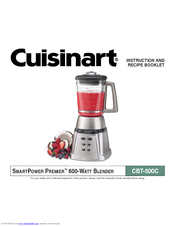 Cuisinart SmartPower Premier CBT-500C Instruction And Recipe Booklet