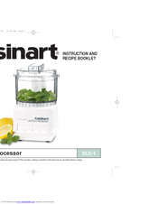 Cuisinart DLC-1SS Instruction And Recipe Booklet