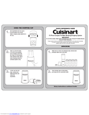 Cuisinart CPB-300P1 Quick Reference Manual