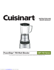 Cuisinart PowerEdge 700 Instruction And Recipe Booklet