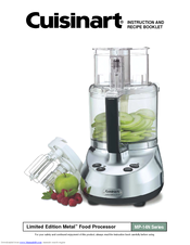 Cuisinart MP-14 - Limited Edition Metal Food Processor Instruction And Recipe Booklet