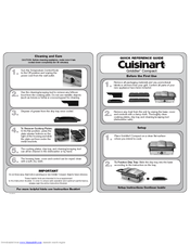 Cuisinart GR-35 Quick Reference Manual