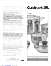 Cuisinart IB-5724 Use And Care Manual