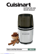 Cuisinart SG-10A Instruction And Recipe Booklet