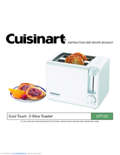 Cuisinart Cool Touch CPT-20 Instruction And Recipe Booklet