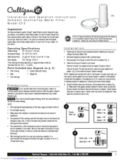 Culligan CT-2 Installation And Operation Instructions Manual