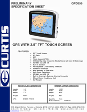 Curtis GPD358 Specification Sheet