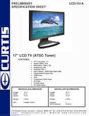 Curtis LCD1701A Specification Sheet