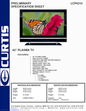 Curtis LCP4210 Specification Sheet