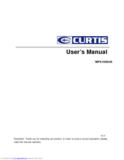 Curtis MPK1066UK User Manual