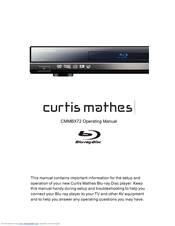 Curtis Mathes BLU-RAY DISC CMMBX72 Operation Manual