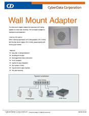 CyberData Wall Mount Adapter Specification Sheet