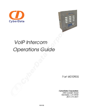 CyberData VoIP Desktop Intercom Operation Manual