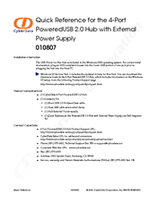 CyberData 10807 Quick Reference Manual