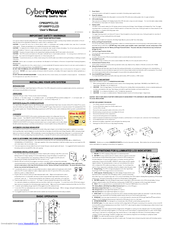 CyberPower AVR CP850PFCLCD User Manual