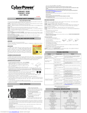 Cyberpower CP685AVR / BF685 User Manual