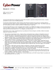 CyberPower OP850 Specification Sheet