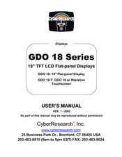 CyberResearch GDO 18 Series User Manual