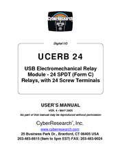 CyberResearch UCERB 24 User Manual