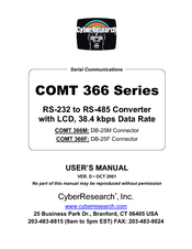 CyberResearch COMT 366M User Manual