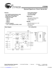 Cypress Semiconductor CY25566 Specification Sheet