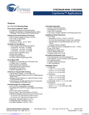 Cypress CapSense CY8C20x46 Specification Sheet