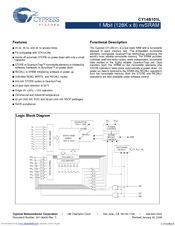 Cypress CY14B101L Specification Sheet