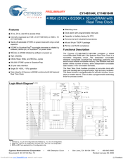 Cypress CY14B104K Specification Sheet