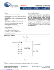 Cypress CY14E102L Specification Sheet