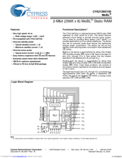Cypress CY62138EV30 Specification Sheet