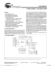 Cypress CY62146DV30 Specification Sheet