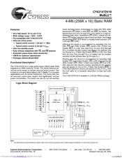 Cypress Semiconductor CY62147DV18 Specification Sheet