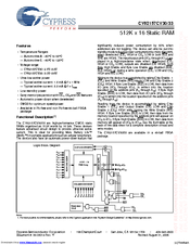 Cypress Semiconductor CY62157CV33 Specification Sheet