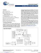 Cypress CY62167EV18 Specification Sheet