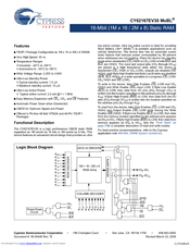 Cypress Semiconductor CY62167EV30 Specification Sheet