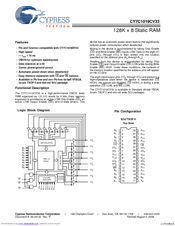 Cypress Semiconductor CY7C1019CV33 Specification Sheet