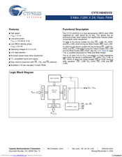Cypress Semiconductor CY7C1024DV33 Specification Sheet