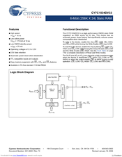 Cypress Semiconductor CY7C1034DV33 Specification Sheet