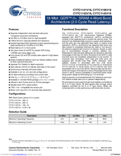 Cypress Semiconductor CY7C1143V18 Specification Sheet