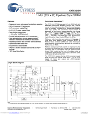 Cypress Semiconductor CY7C1215H Specification Sheet