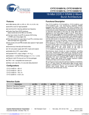 Cypress Semiconductor CY7C1316BV18 Specification Sheet
