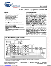 Cypress Semiconductor CY7C1364C Specification Sheet