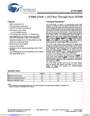 Cypress Semiconductor CY7C1365C Specification Sheet