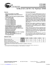 Cypress Semiconductor CY7C1380C Specification Sheet